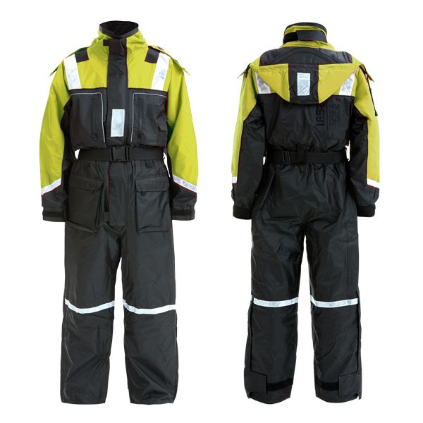 1852 Overall mit 50N EN ISO 12402-6 Auftrieb schwarz/gelb