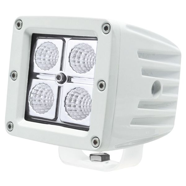 1852 Decksscheinwerfer Aluminiumgehäuse Flood 10-30V 12W LED 1.0A/12V 0.5A/24V B=80mm H=75mm T=82mm