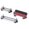 BEP Sammelstützpunkt doppelt ja Eingang 2xM6 Ausgang 6xM4 max 48V DC 100A L= 113mm mit Abdeckkappen rot und schwarz 1255036 bep el samleblok sort rd 1