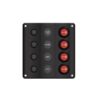 Elektropanel 'Wave' mit 4 Schaltern und Automatiksicherungen 1270022 strmpanel wave 4 kontakter med automatsikring 1
