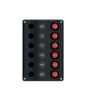 Elektropanel 'Wave' mit 6 Schaltern und Automatiksicherungen 1270024 strmpanel wave 6 kontakter med automatsikring 1