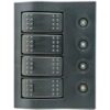 1852 Elektropanel mit LED-Kontrollleuchten, 3 Automatiksicherungen und Hauptschalter 1270033 1852 elpanel med automat sikringer led 3 kontakter 1 on 1