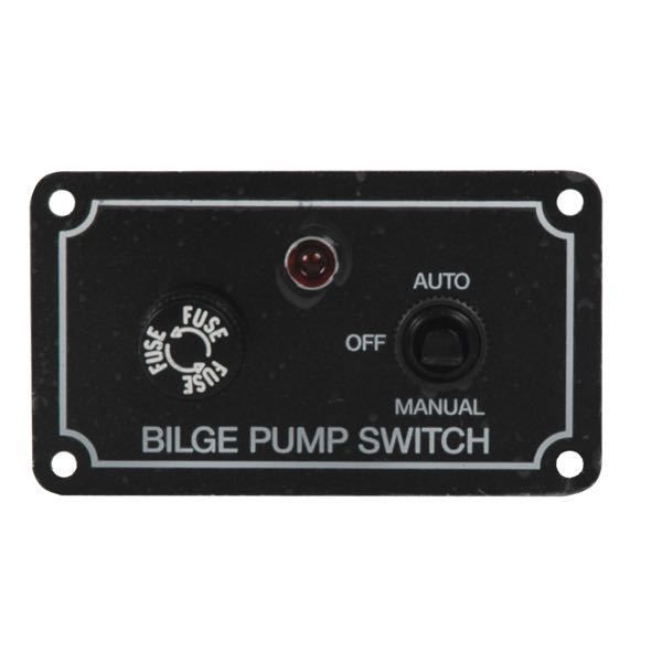 Schalttafel für Bilgepumpen mit LED-Kontrollleuchte Schalttafel für Bilgepumpen mit LED-Kontrollleuchte