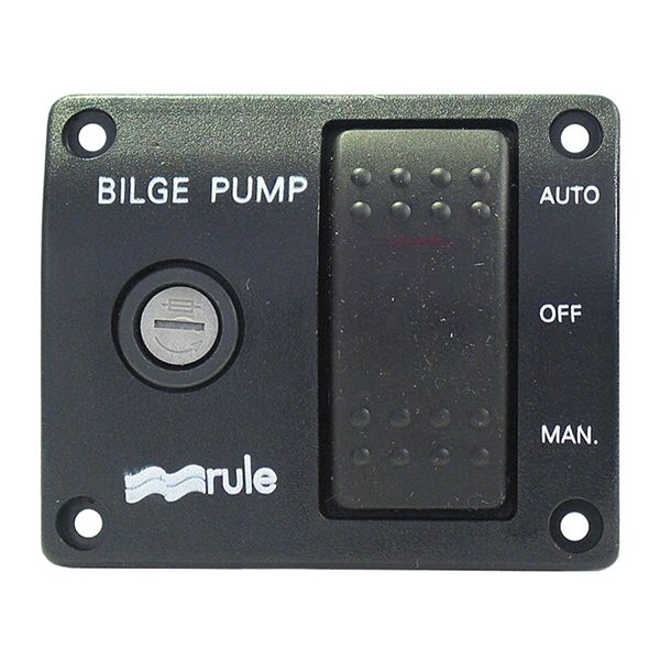 Rule Bilgepumpenschalter 24/32V mit 3-Wege Schalter und Sicherung Rule Bilgepumpenschalter 24/32V mit 3-Wege Schalter und Sicherung