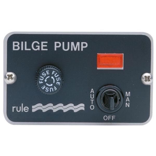 Rule Bilgepumpenschalter 42V mit 3-Wege Schalter, Kontrollleuchte und Sicherung Rule Bilgepumpenschalter 42V mit 3-Wege Schalter, Kontrollleuchte und Sicherung