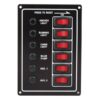 Elektropanel 6 Schalter mit Thermo-Sicherungen vertikale Montage 1270080 strmpanel 6 kontakter vertikal med termosikringer 1