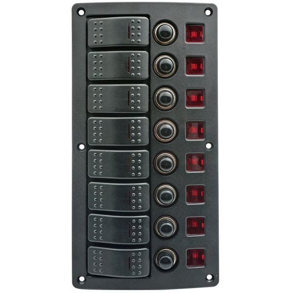 1852 Elektropanel mit 8 Automatiksicherungen 1852 Elektropanel mit 8 Automatiksicherungen