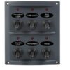 Elektropanel deluxe 6 Schalter / Sicherungen mit LED Kontrollleuchten 1270145 strmpanel d lux 6 kontakter med lys 1