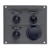 BEP Schalttafel mit 3 Schaltern und 12V Steckdose max 16A 1270151 bep strmpanel 3 kont 12v udt 1