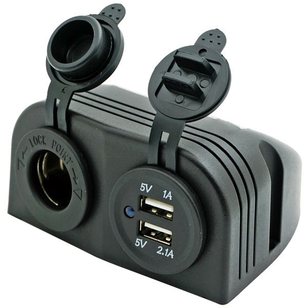 1852 Zigarettenanzündersteckdose 12/24V und USB-Steckdose 5V 2,1A