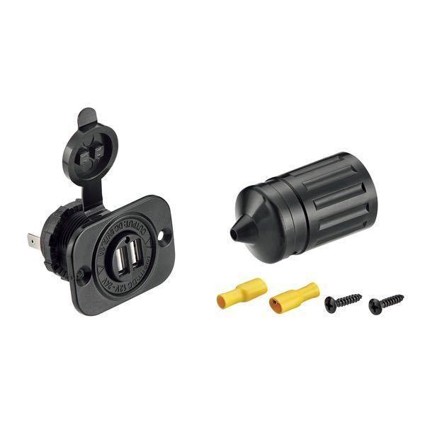 USB-Steckdose wasserdicht, Eingang 12V Ausgang 5V 2,1A USB-Steckdose wasserdicht, Eingang 12V Ausgang 5V 2,1A