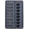 BEP Schalttafel mit 8 Schaltern und Automatiksicherungen H=200mm B=127mm T=65mm 1270200 bep lux strmpanel 8 kont 12v 1