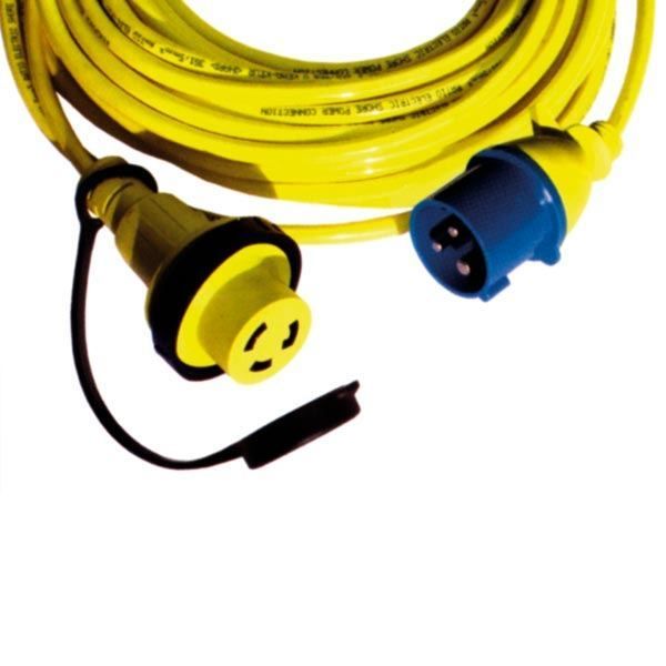 Landanschlusskabel 3x2,5mm² CEE-Stecker USA-Kupplung gelb L=25m Landanschlusskabel 3x2,5mm² CEE-Stecker USA-Kupplung gelb L=25m