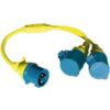 Landanschluss Verteiler CEE-Stecker / 2 x CEE-Kupplung 1270618 adapterstik cee han 2 xcee hun 1