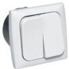 Crusader 230V Schalter doppelt zum Einbau weiss 1272060 crusader 230v schalter doppelt zum einbau weiss 1