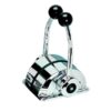 Ultraflex Doppelhebelschaltung B302CR Aluminium verchromt für Aufbaumontage für Schaltung und Gas mit Leerlaufstellung 140b302cr ultraflex kontrolbox forkromet dobbelt 1