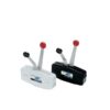 Ultraflex Zweihebelschaltung B47 Aluminium weiss für Seitenmontage 140b47 ultraflex kontrolbox togreb hvid 1