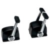 Ultraflex Doppelhebelschaltung B73 Aluminium schwarz für Aufbaumontage für Schaltung und Gas mit Leerlaufstellung und Trimmfunktion 140b73 ultraflex kontrolbox etgreb i sort 1