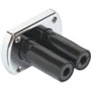 Ultraflex Schlauchschutz für 2 Hydraulikschläuche schwarz mit verchromten Flansch 1410362 ultraflex slangebeskytter dobbel f hydr slange chrom 1