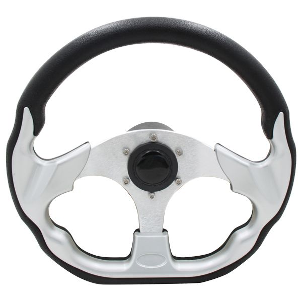 Steuerrad Aluminium schwarz mit Nabe 3/4'' D=318/303mm