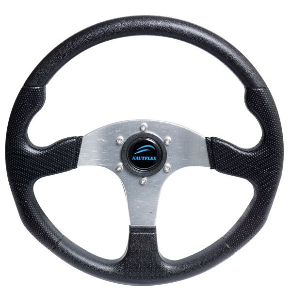 Steuerrad Aluminium schwarz mit Nabe 3/4'' D=343mm Steuerrad Aluminium schwarz mit Nabe 3/4'' D=343mm