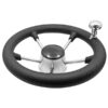 Steuerrad mit Drehknauf rostfreier Stahl D=280mm 1420520 stlrat sort hurtigdrej 28cm 1