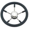 Steuerrad Stahl mit schwarzem Ring D=35cm 1420642 steuerrad stahl mit schwarzem ring d 35cm 1