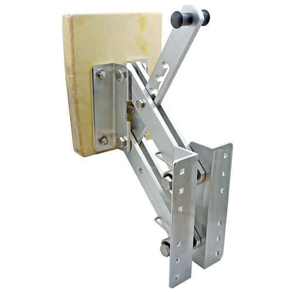 Aussenbordmotor-Halterung Aluminium mit Holzplatte für Motoren bis 45kg