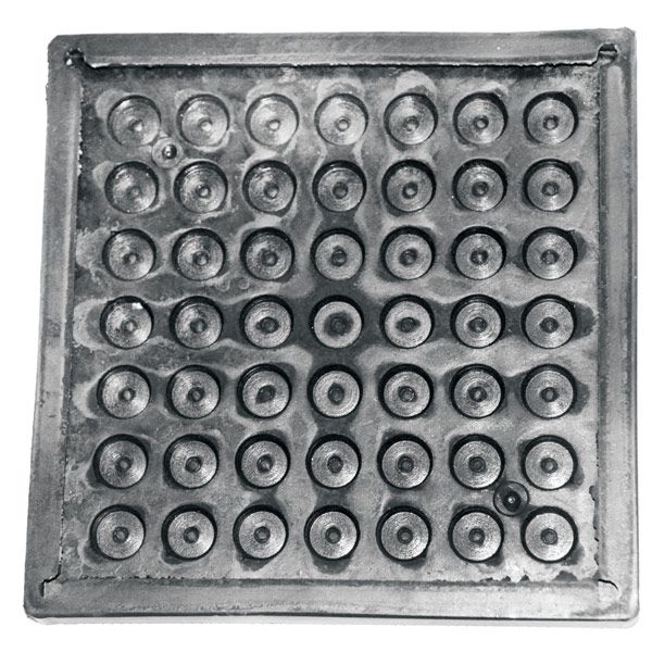 1852 Gummiplatte für Auflagen 200x200mm 1852 Gummiplatte für Auflagen 200x200mm