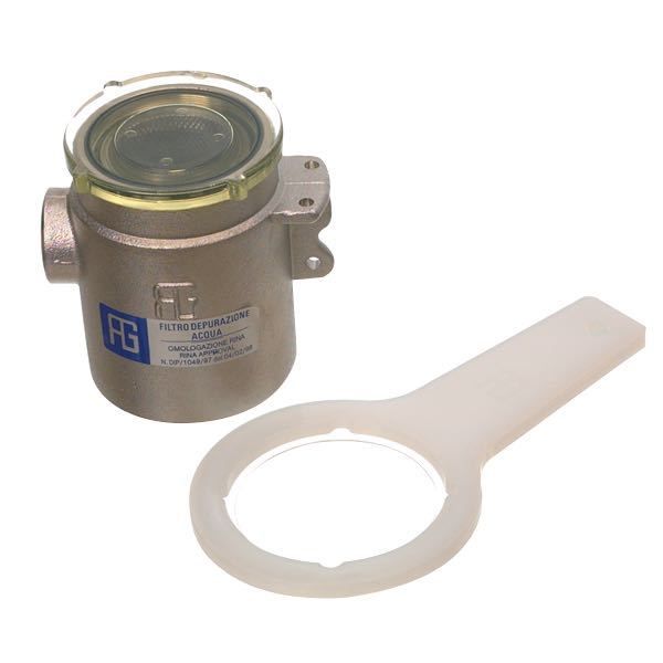 Guidi Seewasserfilter verchromtes Messing mit Kunststoffdeckel Anschluss ID=3/4'' Guidi Seewasserfilter verchromtes Messing mit Kunststoffdeckel Anschluss ID=3/4''
