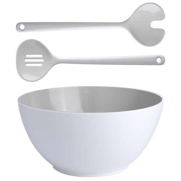 MARINE BUSINESS Harmony Salatschüssel mit Salatbesteck weiss/beige MARINE BUSINESS Harmony Salatschüssel mit Salatbesteck weiss/beige