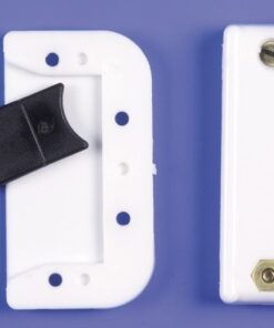 Lattentaschenschutz bis 40mm Latten Weiß 4 Schrauben /Muttern Lattentaschenschutz bis 40mm Latten Weiß 4 Schrauben /Muttern – Bild 3