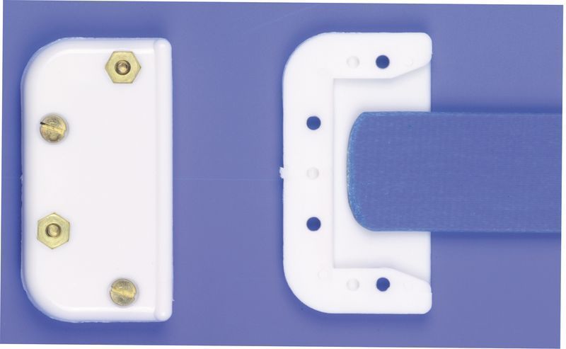Lattentaschenschutz bis 40mm Latten Weiß 4 Schrauben /Muttern Lattentaschenschutz bis 40mm Latten Weiß 4 Schrauben /Muttern – Bild 2