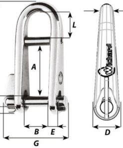 Wichard Schäkel mit Sicherungssteg zum Schrauben 2050 1 5mm 2