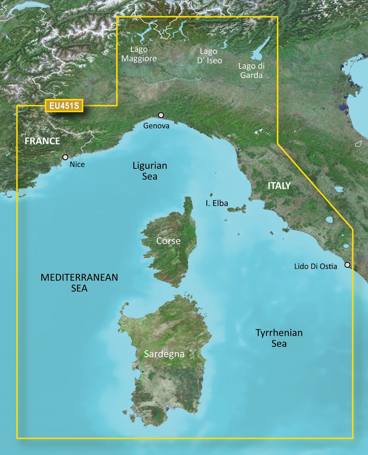 Garmin Seekartenmodul G3 Vision microSD/SD card: VEU451S - Ligurian Sea, Corsica and Sardinia