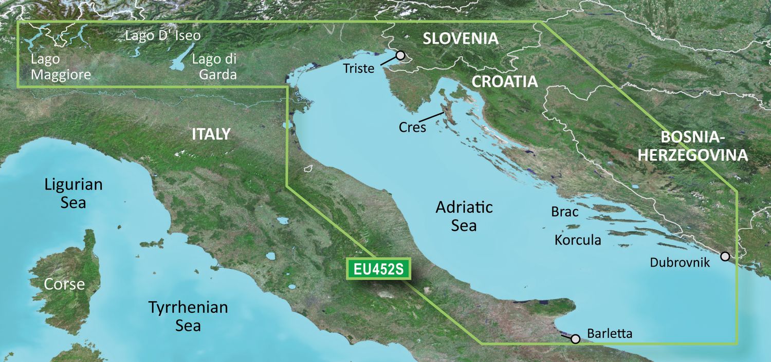 Garmin Seekartenmodul G3 Vision microSD/SD card: VEU452S - Adriatic Sea, North Coast