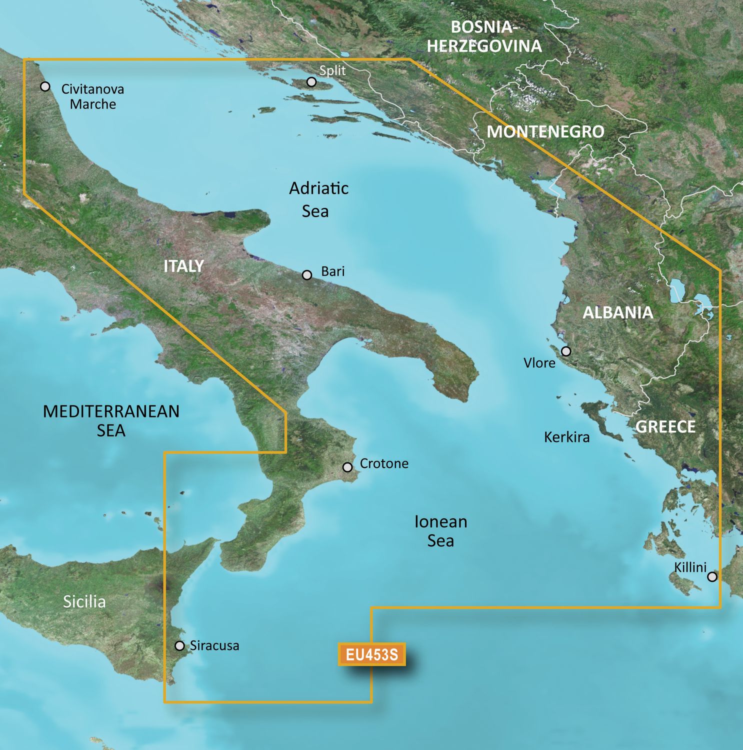 Garmin Seekartenmodul G3 Vision microSD/SD card: VEU453S - Adriatic Sea, South Coast