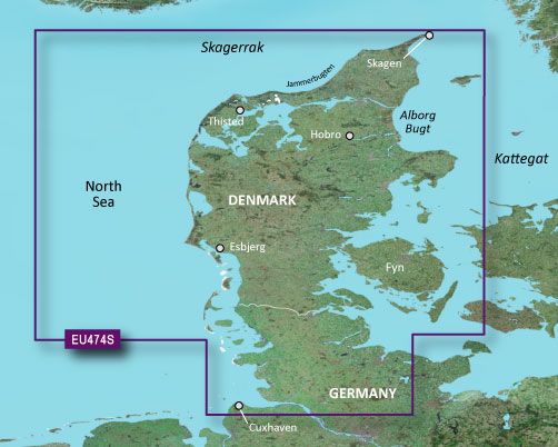 Garmin Seekartenmodul G3 Vision microSD/SD card: VEU474S - Northern Denmark and the Eider