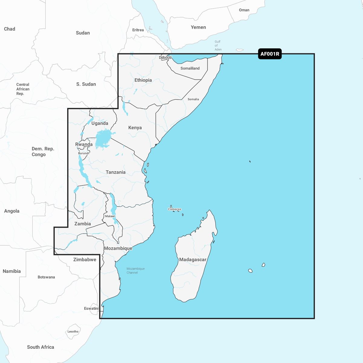 Navionics+ AF001R Afrika Ostküste und Madagaskar Navionics+ AF001R Afrika Ostküste und Madagaskar