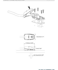 Scanstrut Kabeldurchführung DS-H10 Kunststoff waagerechte Montage für Kabel D=6-10mm grau