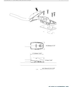 Scanstrut Kabeldurchführung DS-H10-BLK Kunststoff waagerechte Montage für Kabel D=6-10mm schwarz