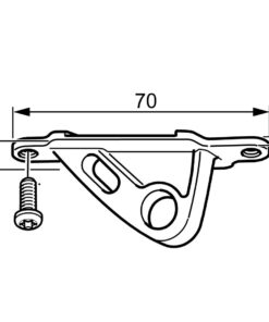 Großschotbügel und Rodkickerbeschlag 85/58-86/59 RFR 126 x 16mm