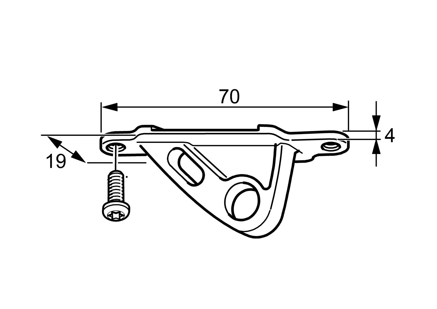 Rodkickerbeschlag für Großbaum B087/B104 Rodkickerbeschlag für Großbaum B087/B104