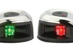 Attwood LED Navigationslicht oval Aufbaumontage, rostfreier Stahl , 12V, rot und grün, 2sm