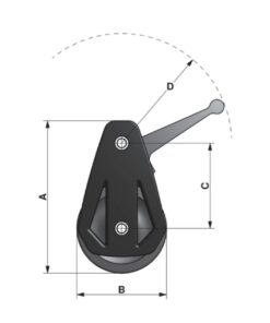 Decksblock Kunststoff mit Klemme ru b319040b footblock 40mm with jammer 2