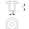 Seldén Decksdurchführung zweiseitig se 420 520 01r 5mm 3