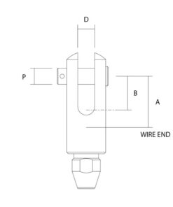 Sta-Lok Draht-Gabelterminal zum Verschrauben sl 034 04 fr 4mm draht bolzen 6 4mm 2