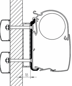 Adapter Dethleffs Globebus 350 cm (S)