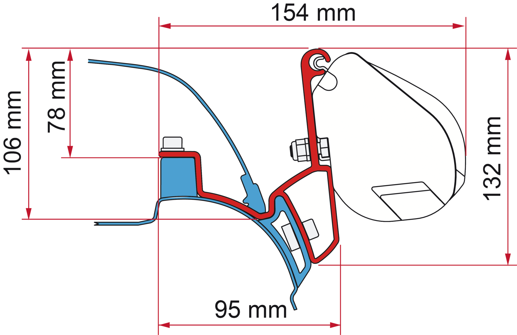 Adapter F35 VW T5 California Adapter F35 VW T5 California