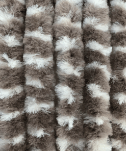 Flauschvorhang 56 x 185 cm taupe-weiß